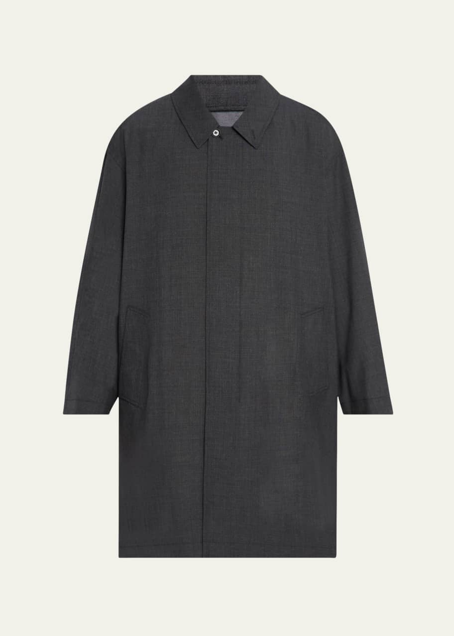 Image 1 of 1: Men's Melange Light Tailored Overcoat