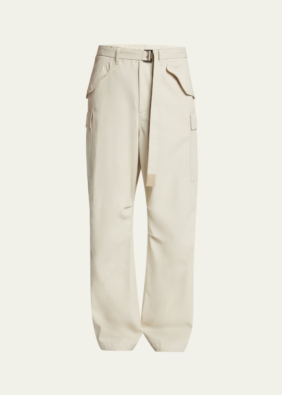 Image 1 of 1: Men's Twill Multi-Pocket Cargo Pants