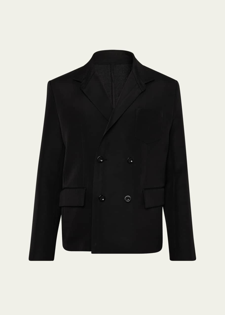 Image 1 of 1: Men's Double-Face Silk and Cotton Sport Coat