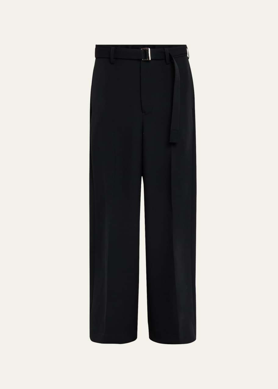 Image 1 of 1: Men's Belted Matelasse Twill Pants