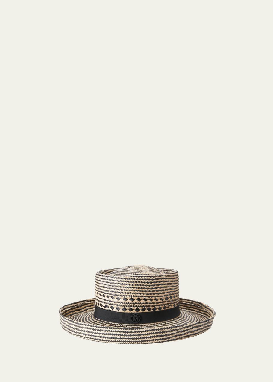Maison Michel Sonjador Bicolor Brisa Straw Hat - Bergdorf  display picture 2