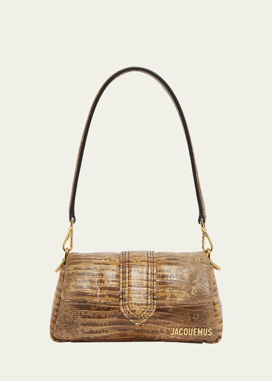 Jacquemus Le Petit Bambimou Croc-Embossed Leather Shoulder