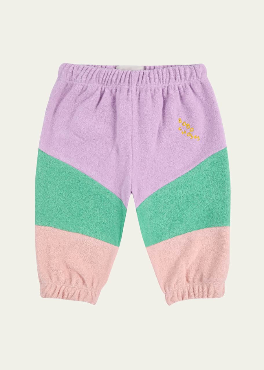 Image 1 of 1: Girl's Lila Color Block Joggers, Size Newborn-24M