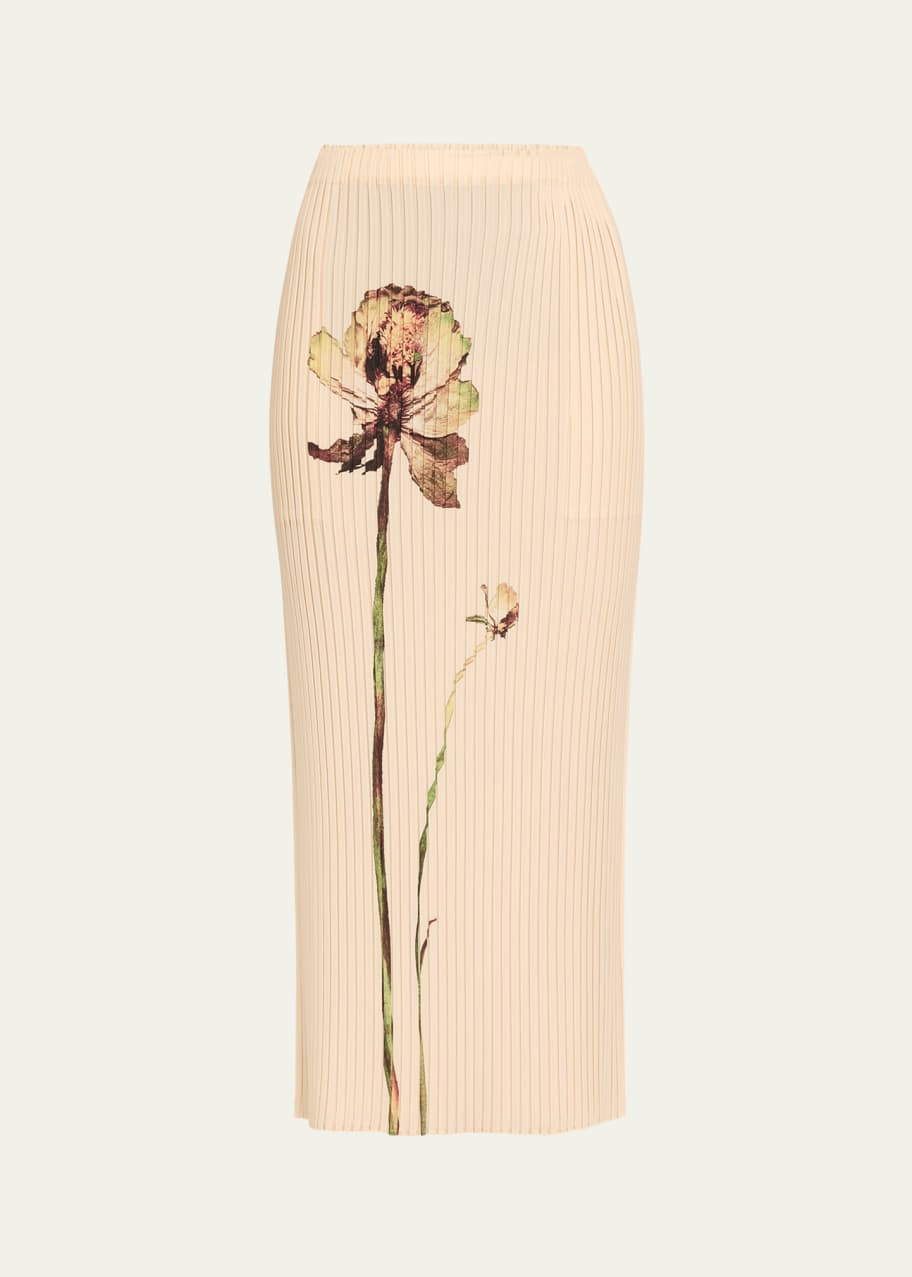ISSEY MIYAKE◆PRESSED FLORA PLEATS skirt Issey Miyake Pressed Flora Pleats Pencil Skirt - Bergdorf