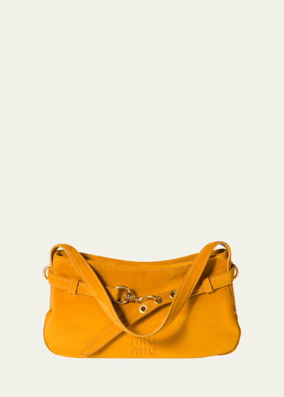 Miu Miu Aventure Medium Suede Shoulder Bag - Bergdorf Goodman