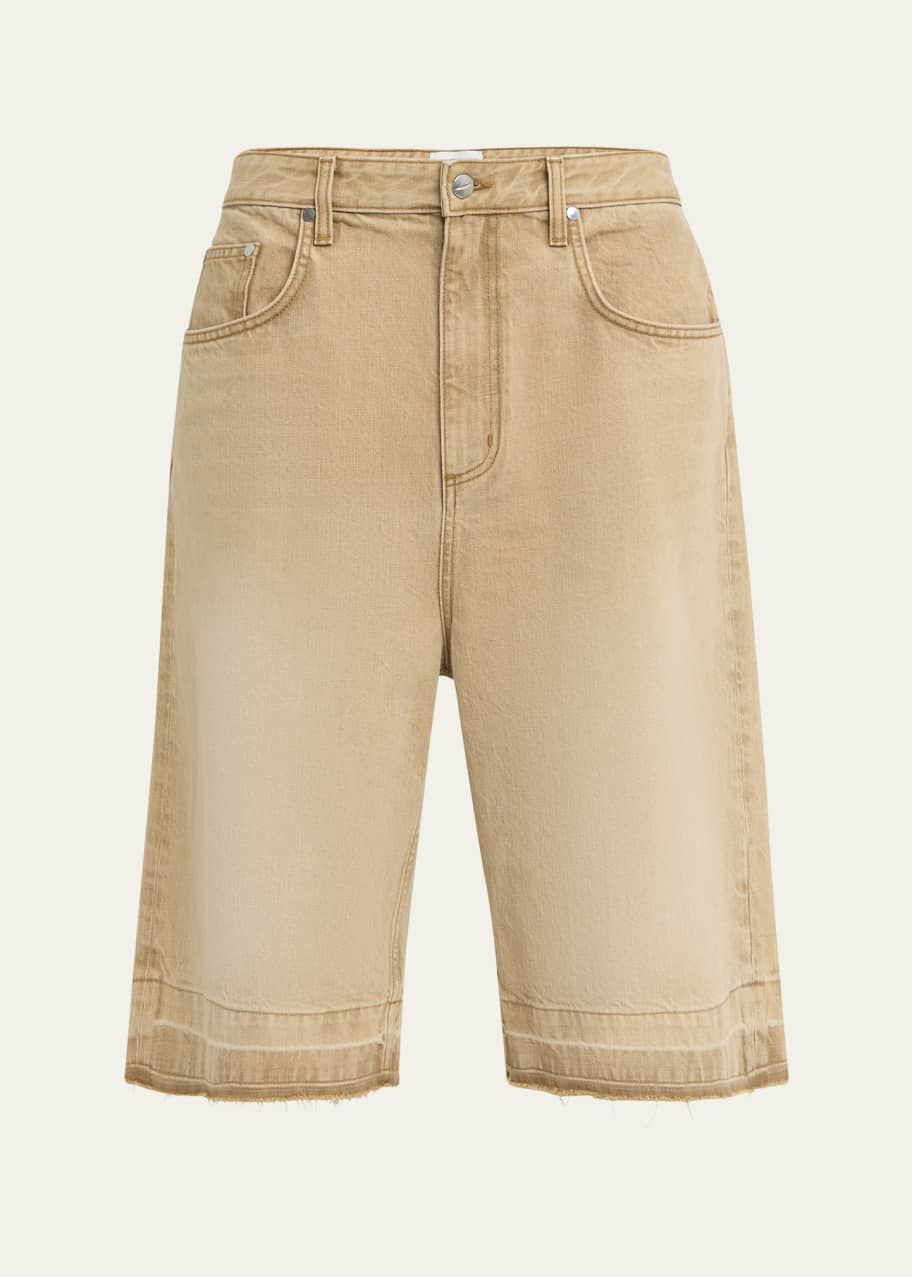 Image 1 of 1: Men's Wide-Leg Denim Shorts