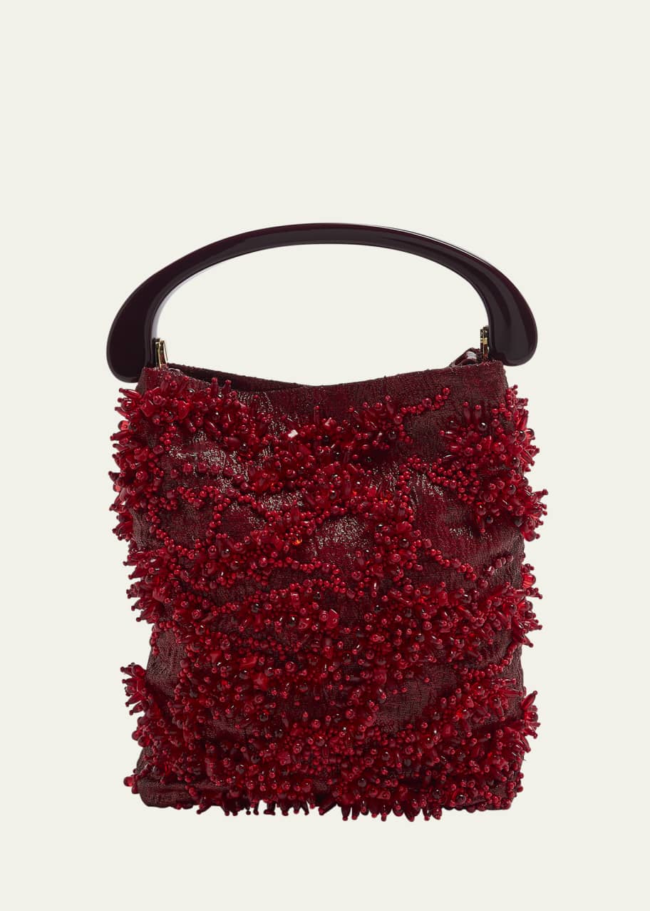 Dries Van Noten Crisp Bleeding Beaded Top-Handle Bag - Bergdorf