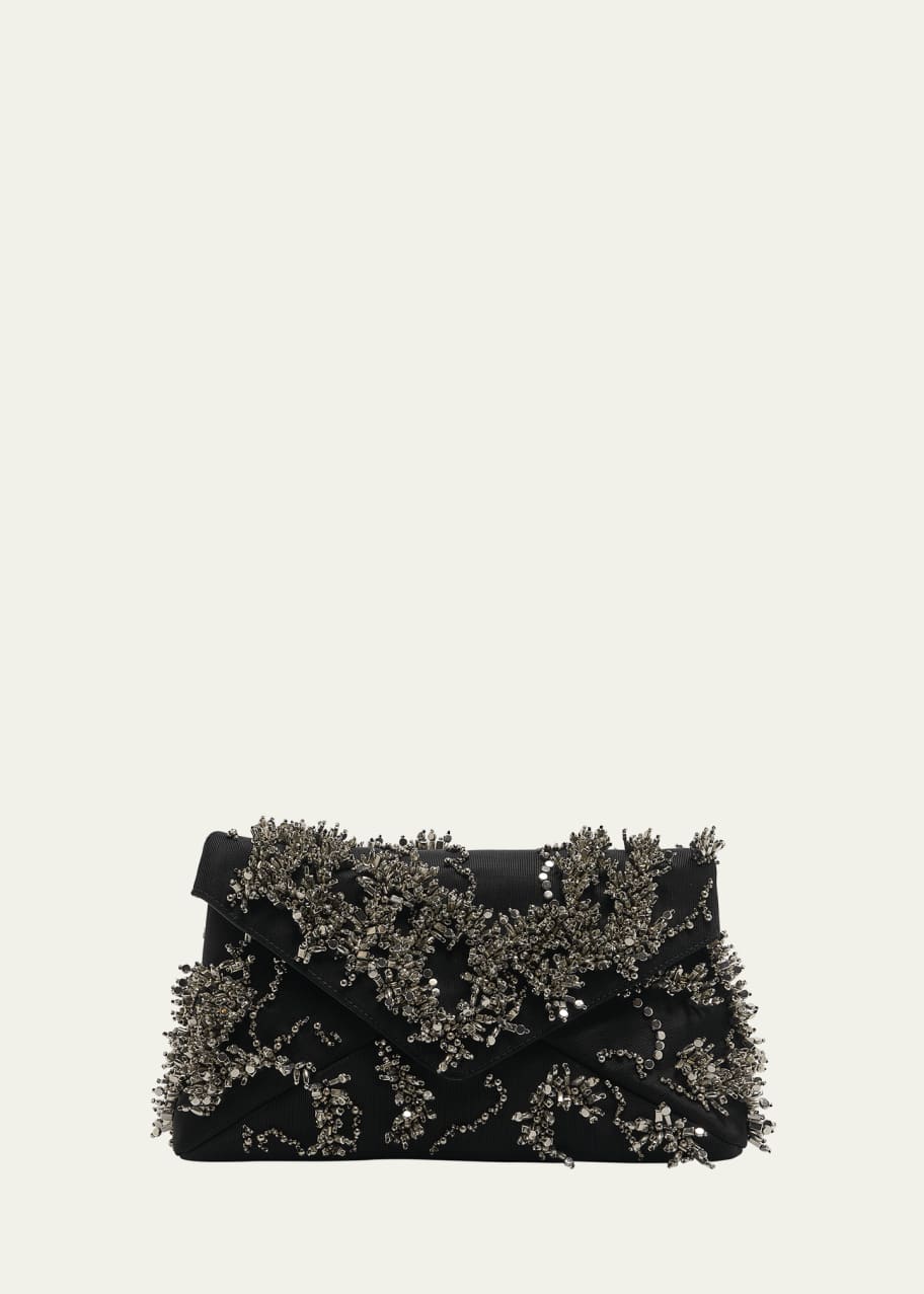 Dries Van Noten Beaded Envelope Flap Clutch Bag - Bergdorf