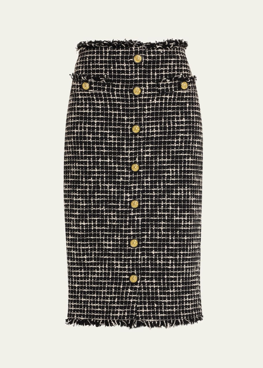 Image 1 of 1: Tai Tweed Midi Skirt