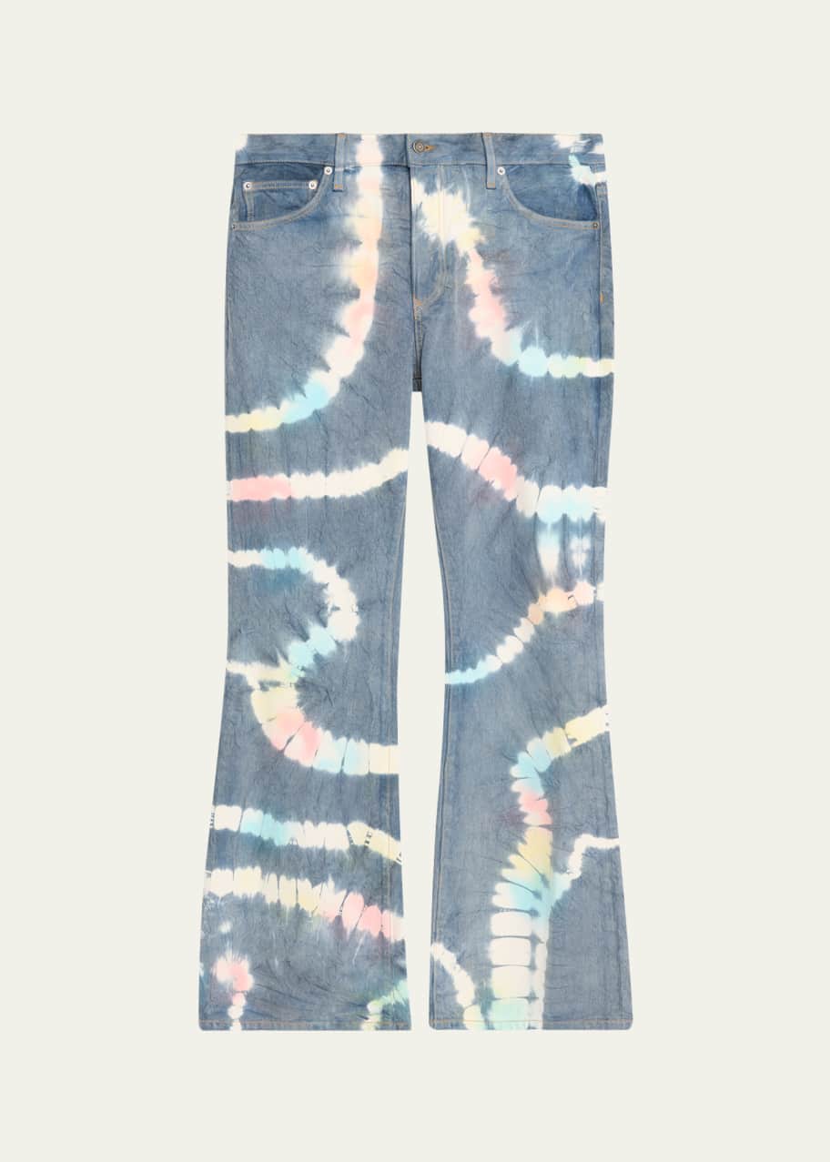 Image 1 of 1: Men's Jimmy Tie-Dye Flare Jeans