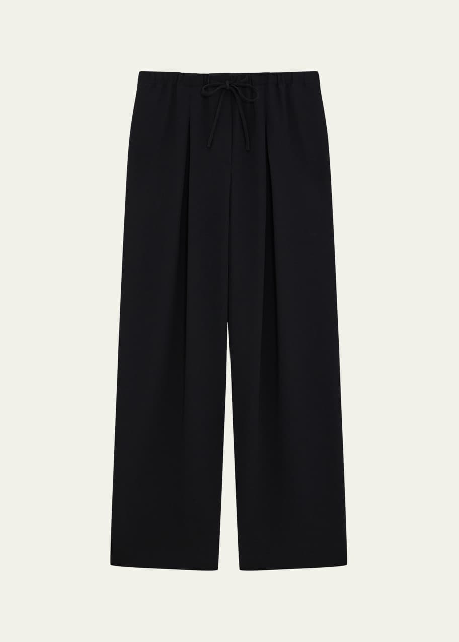 Image 1 of 1: Pleated Casual Drawstring Pants