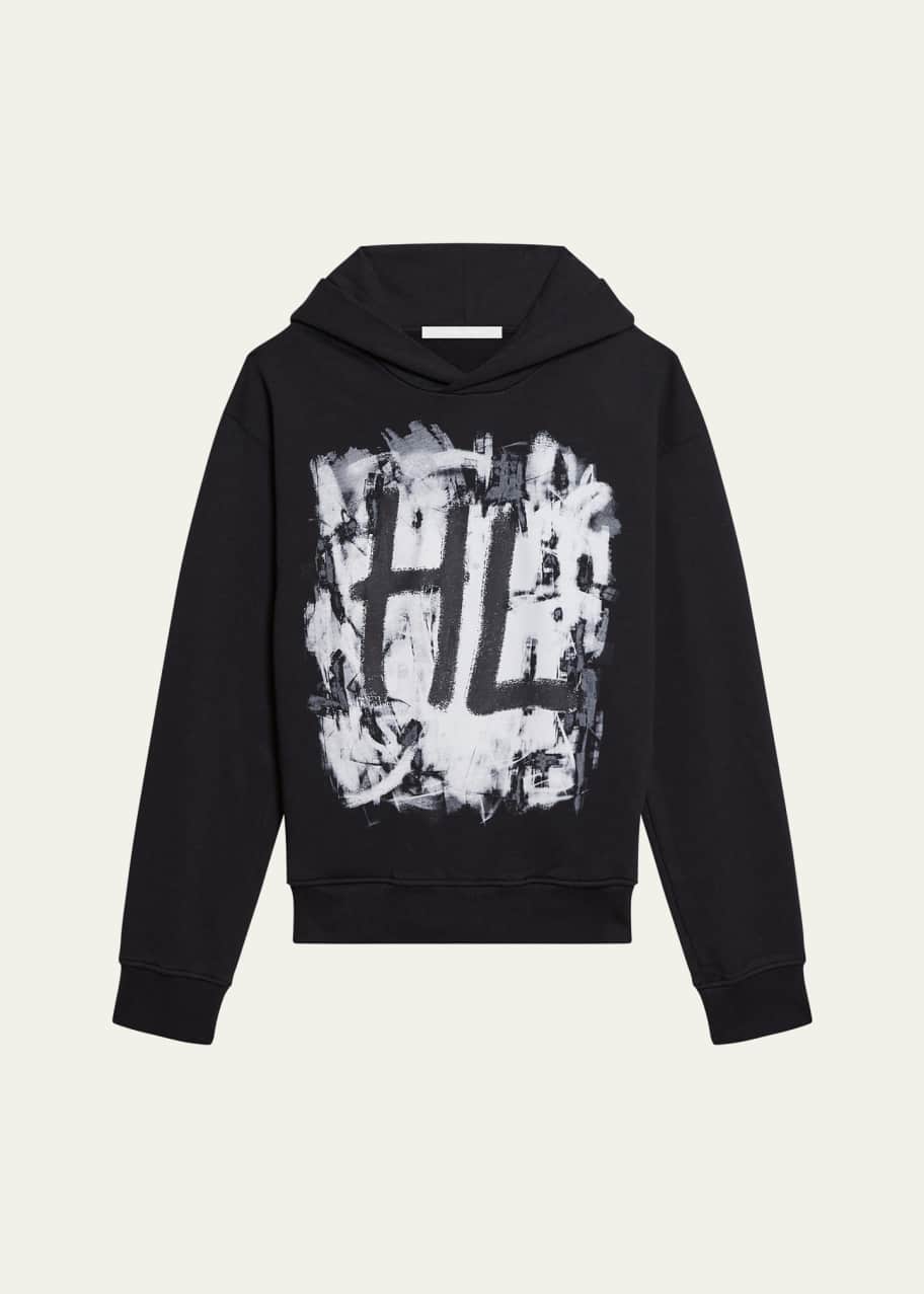 【HELMUT LANG関税込★】COTTON SCRIBBLE SWEATSHIRT Helmut Lang Black Scribble Hoodie | HELMUTLANG.COM