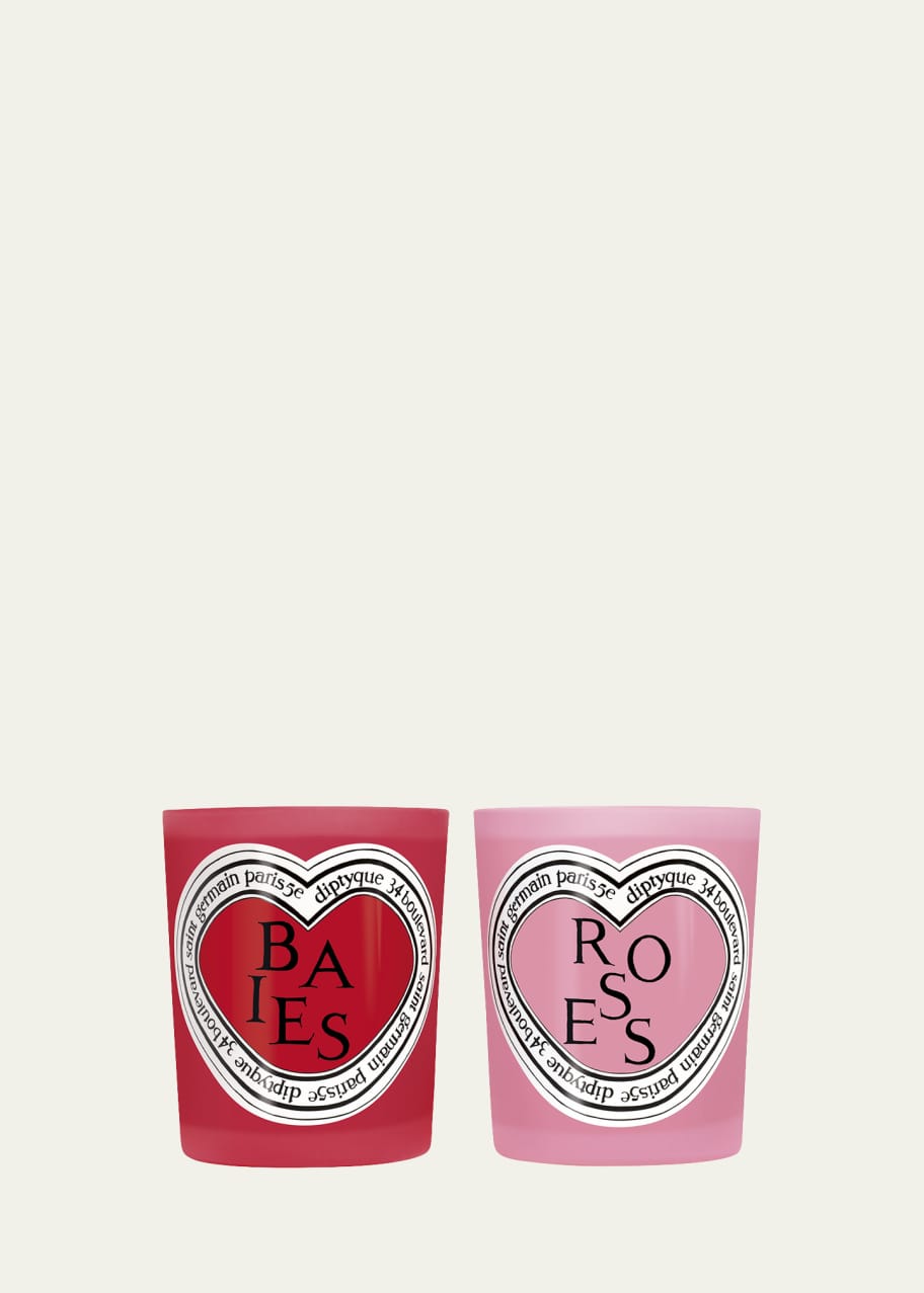 Image 1 of 1: Limited Edition Valentines Baies and Roses Duo Scented Candles, 2 x 6.7 oz.