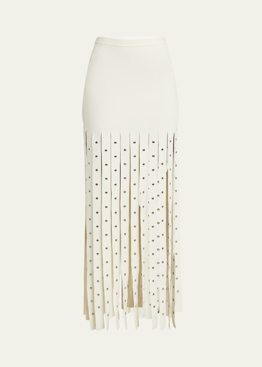 Image 1 of 1: Effe Paneled Compact Viscose Knit Skirt