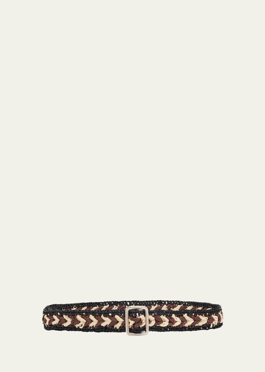 （New）The Row Ana ラフィア編み込みベルト THE ROW Ana Raffia Belt - Bergdorf Goodman