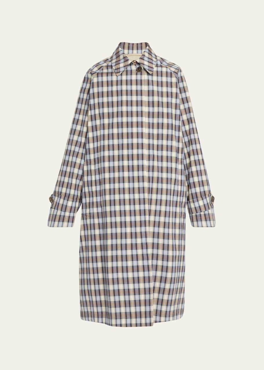 Image 1 of 1: Tavishina Check Long Coat