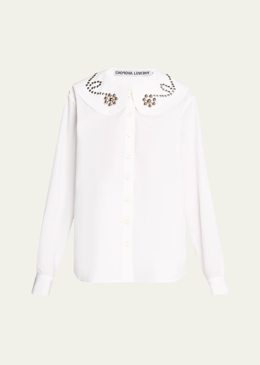Image 1 of 1: Studdy Cotton Poplin Shirt