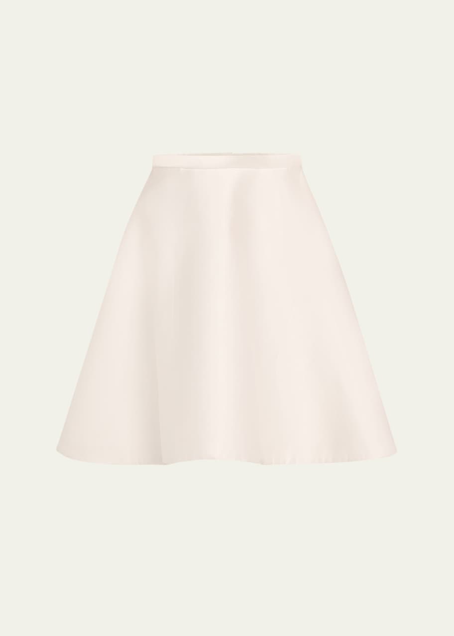Image 1 of 1: Flared Silk-Blend Midi Skirt