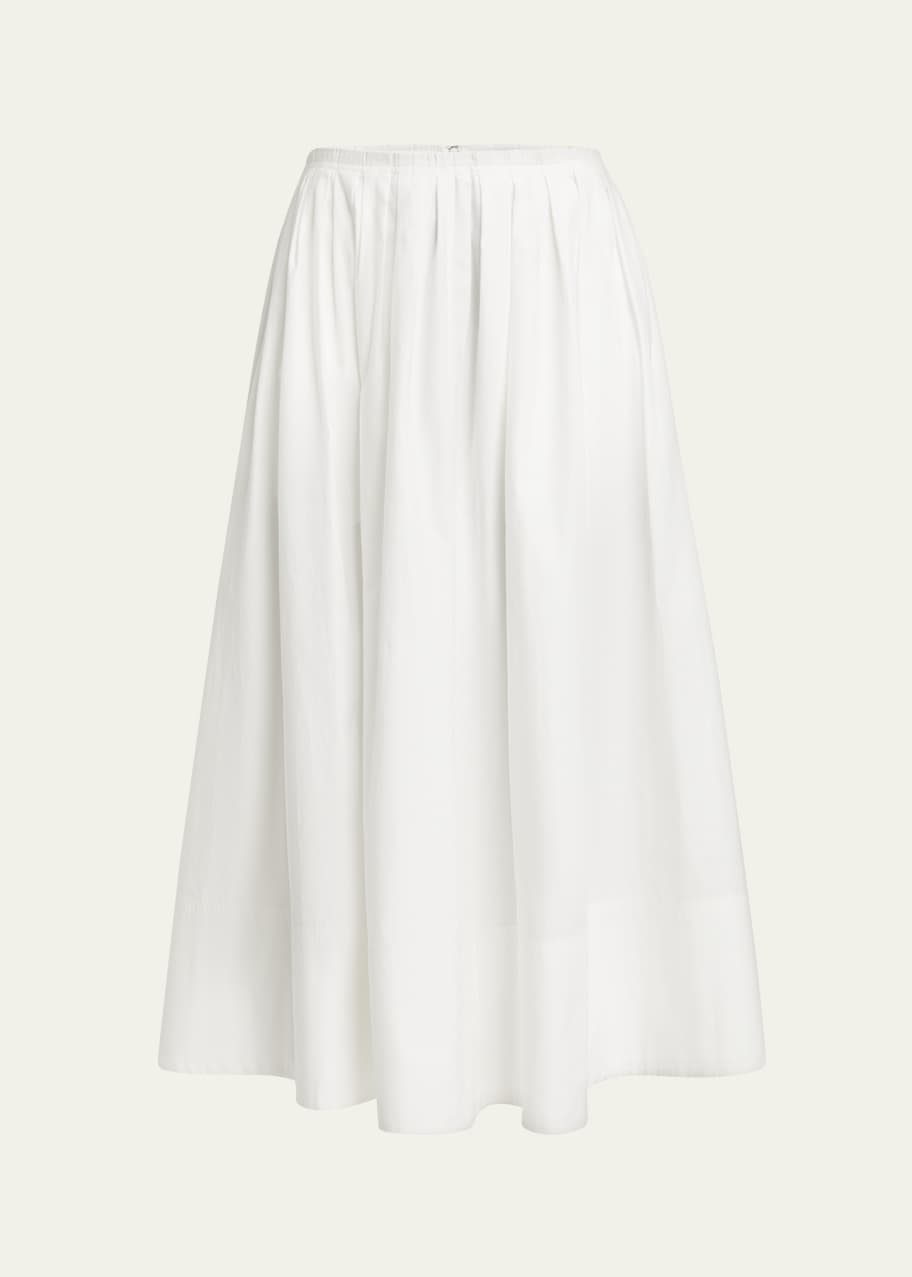 Image 1 of 1: Austin A-Line Cotton Sateen Skirt