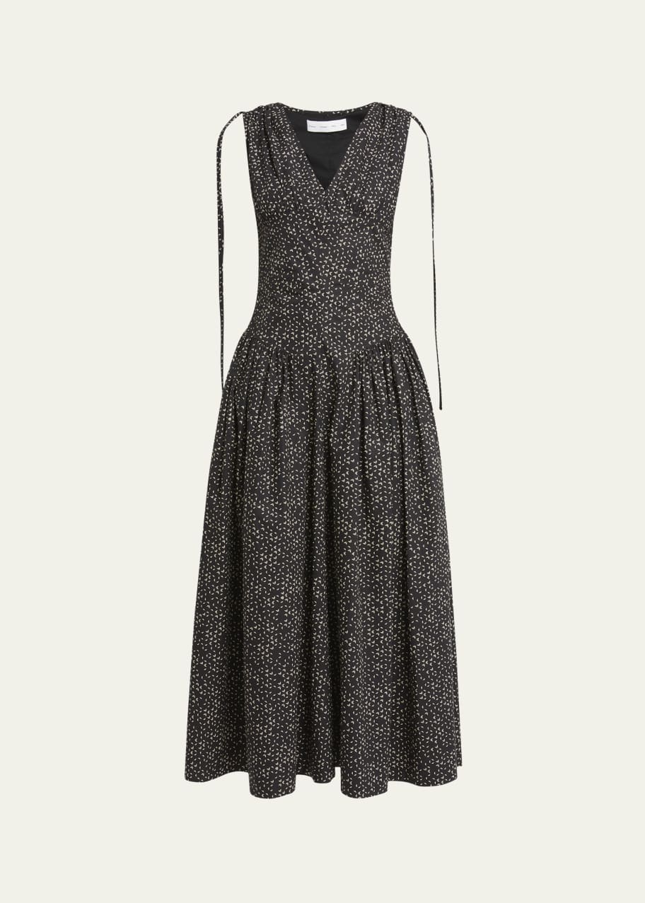 Image 1 of 1: Clayton Printed Poplin Drop-Waist Dress