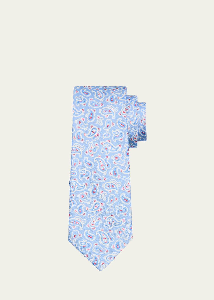 Image 1 of 1: Men's Disco Paisley Silk 7-Fold Tie