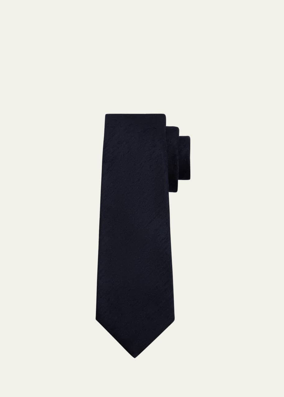 Image 1 of 1: Men's Raw Silk 7-Fold Tie