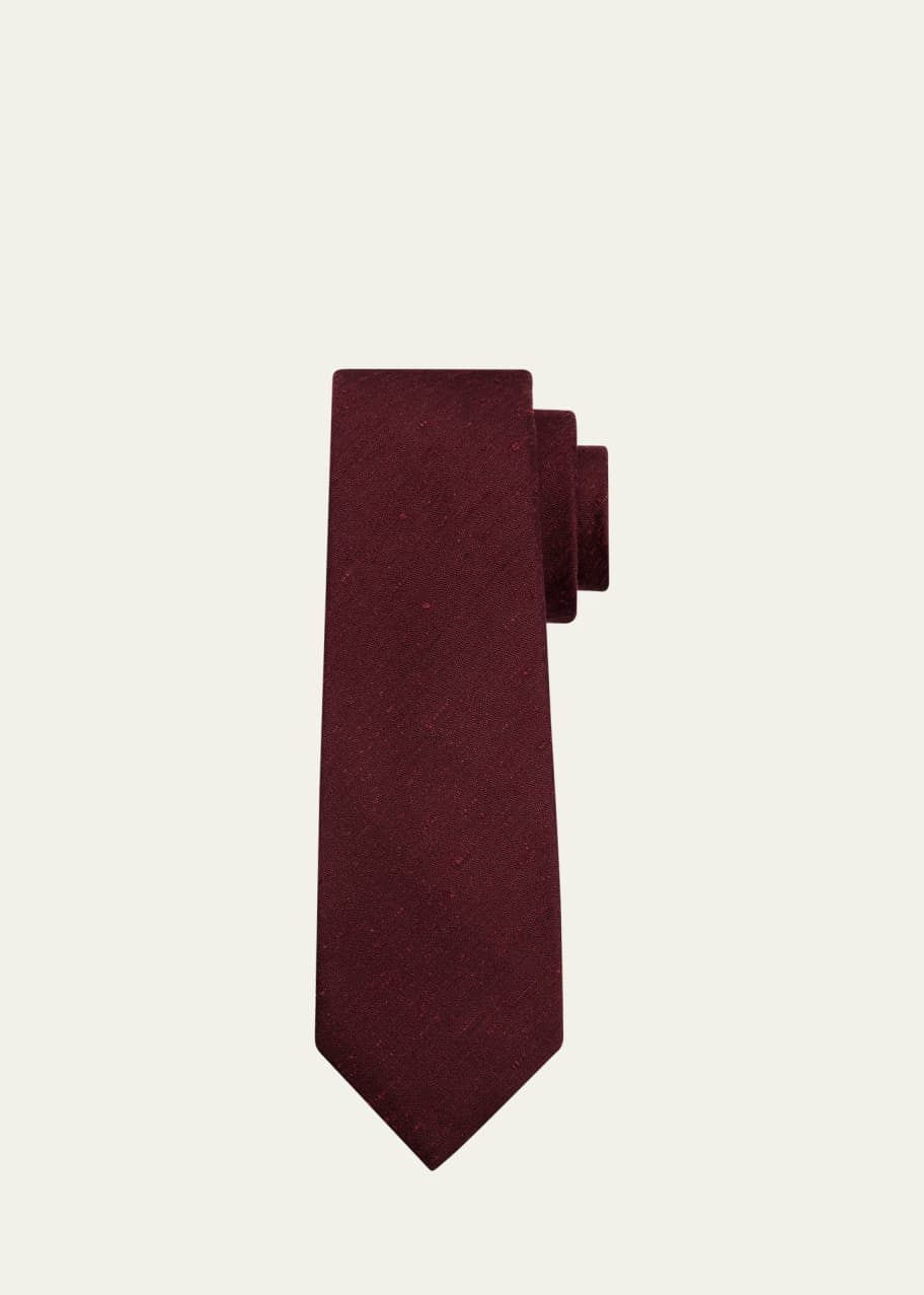 Image 1 of 1: Men's Raw Silk 7-Fold Tie