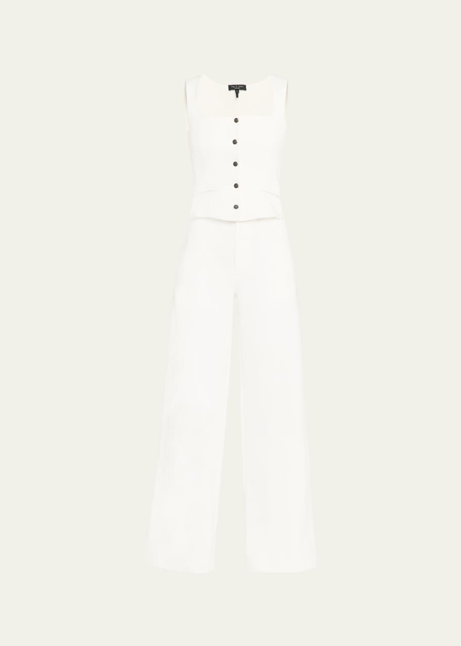 Image 1 of 1: Marianna Wide-Leg Ponte Jumpsuit