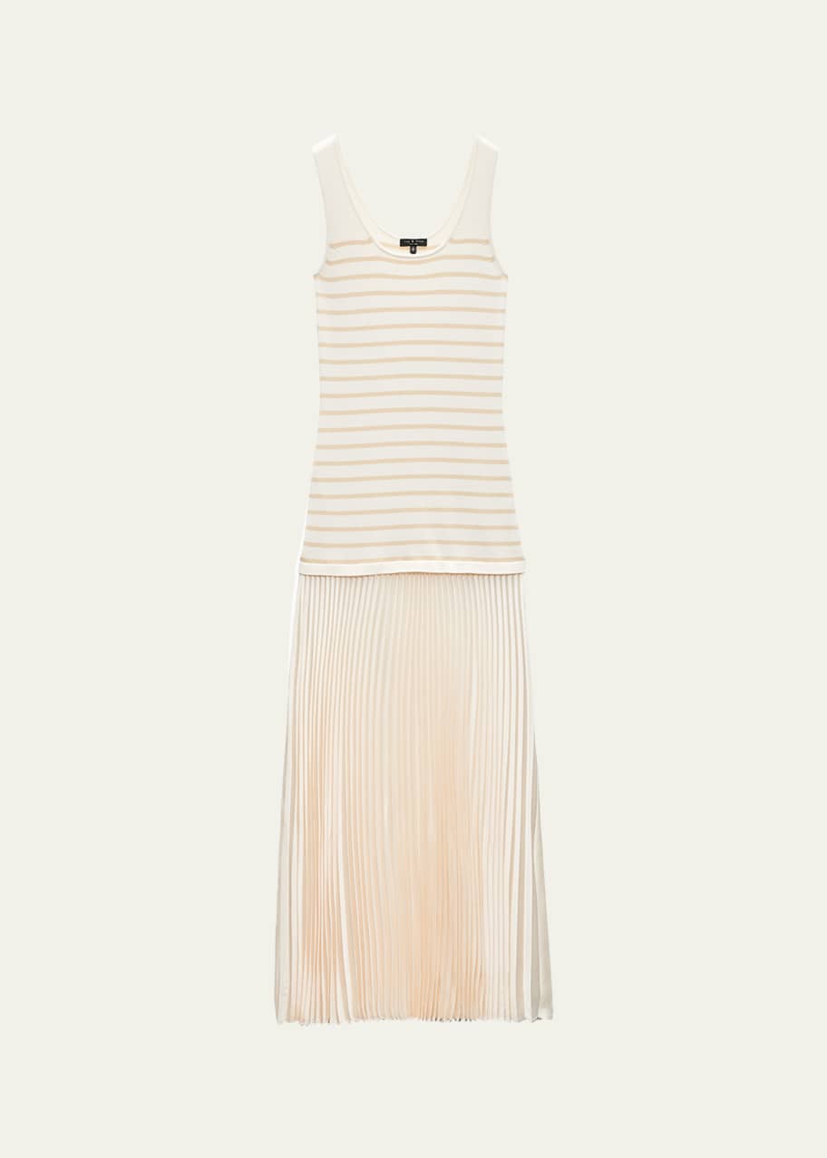 Image 1 of 1: Millie Stripe Drop-Waist Tank Dress