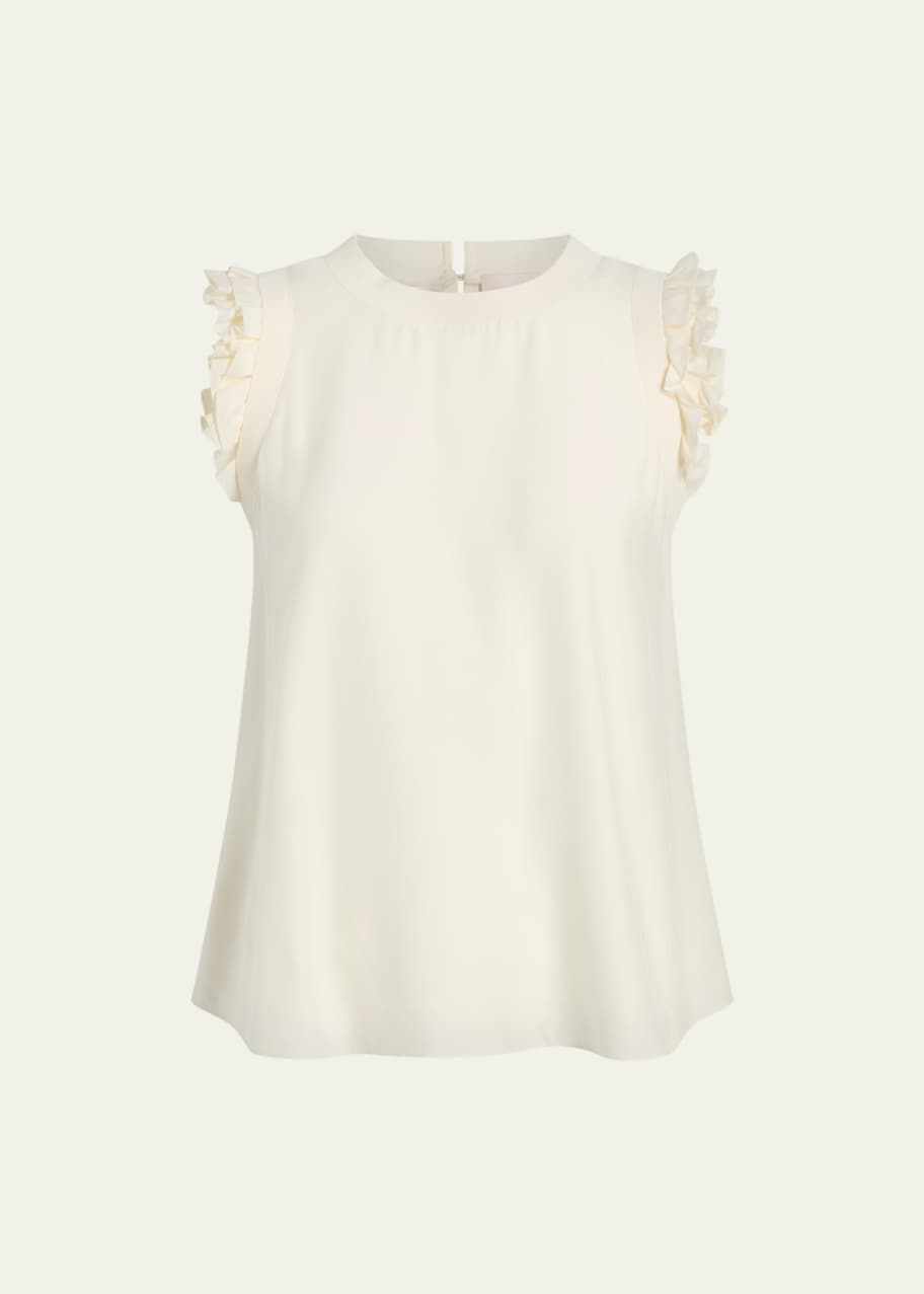 Image 1 of 1: Lenore Woven Ruffle Top