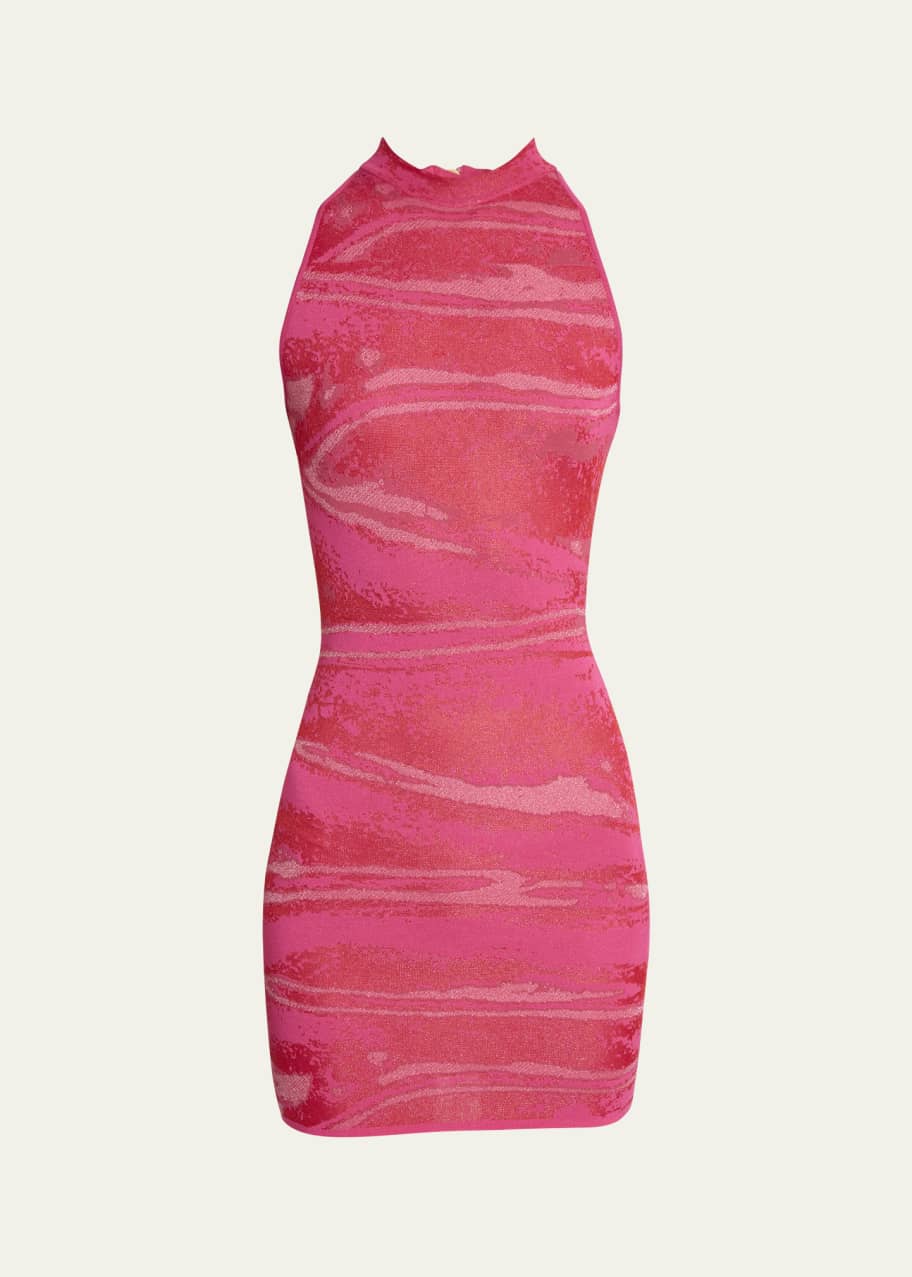 Image 1 of 1: Printed Mini Body-Con Dress