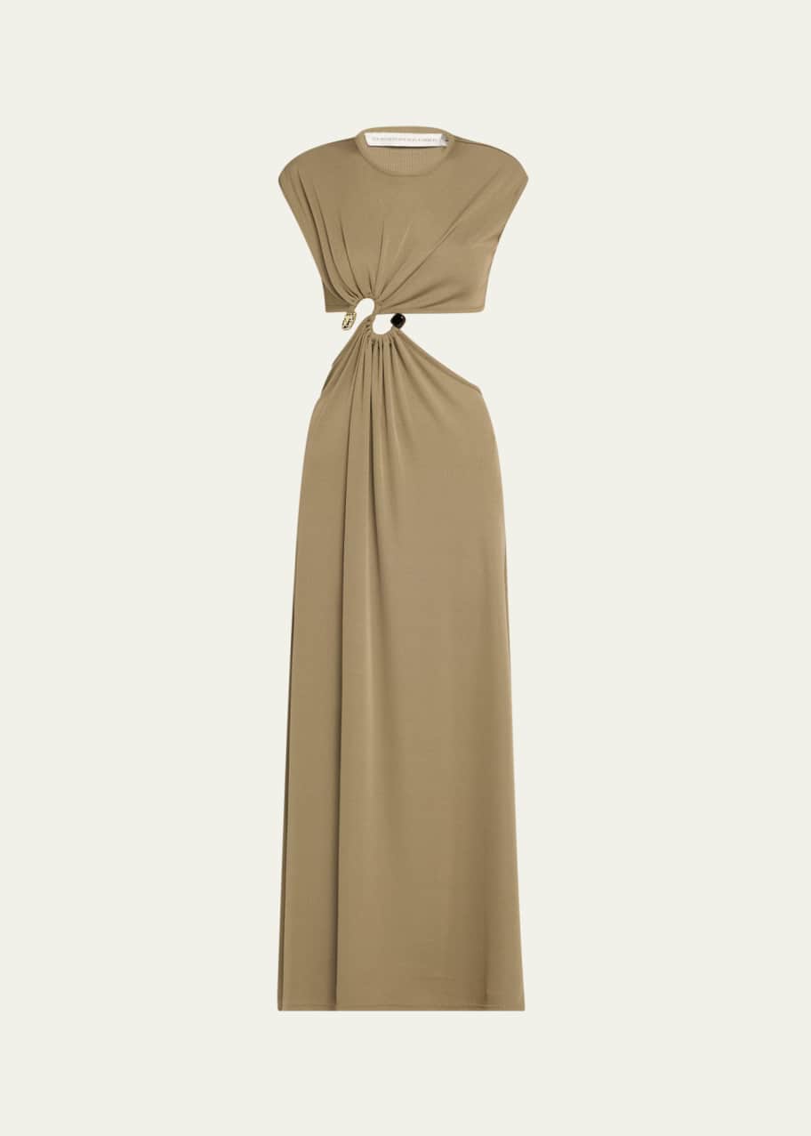 Image 1 of 1: S-Ring Rib Maxi Tank Dress