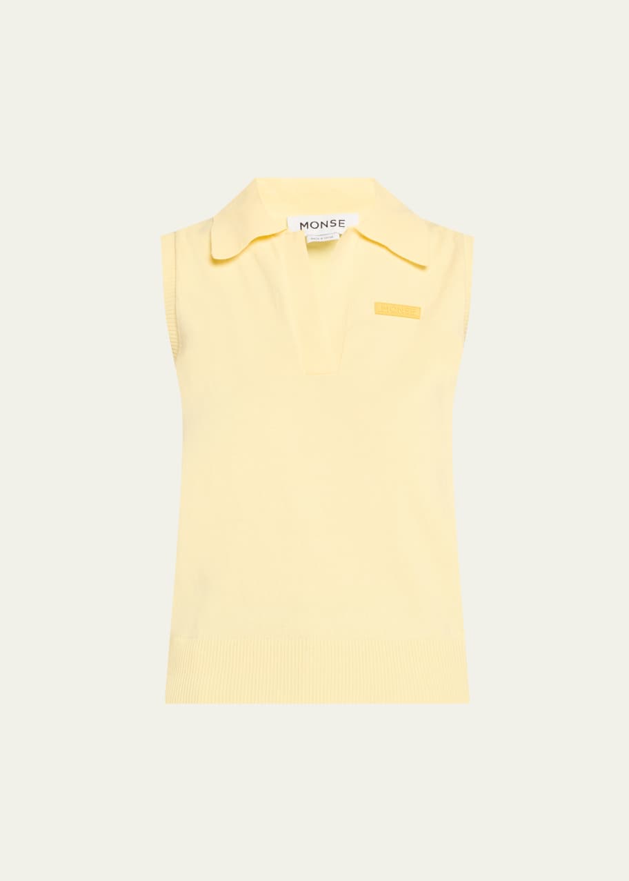 Image 1 of 1: Knit Polo Vest