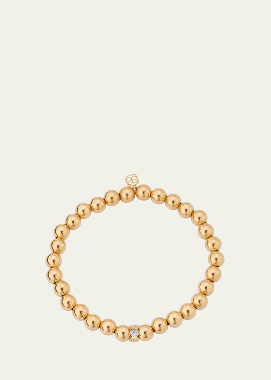 Image 1 of 1: Eternity Heart Rondelle Bead Bracelet