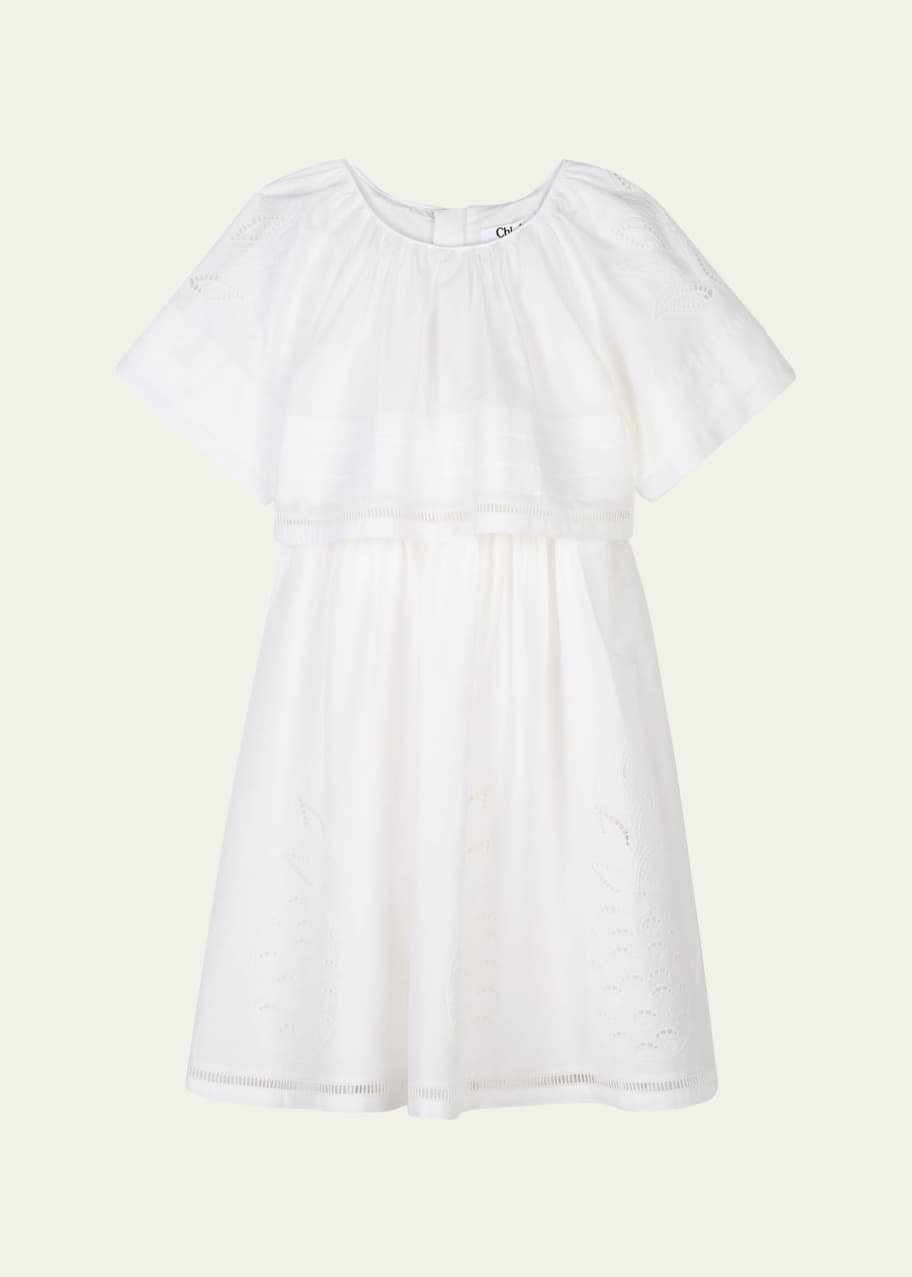 Image 1 of 1: Girl's Logo-Print Embroidered Dress, Size 8-14