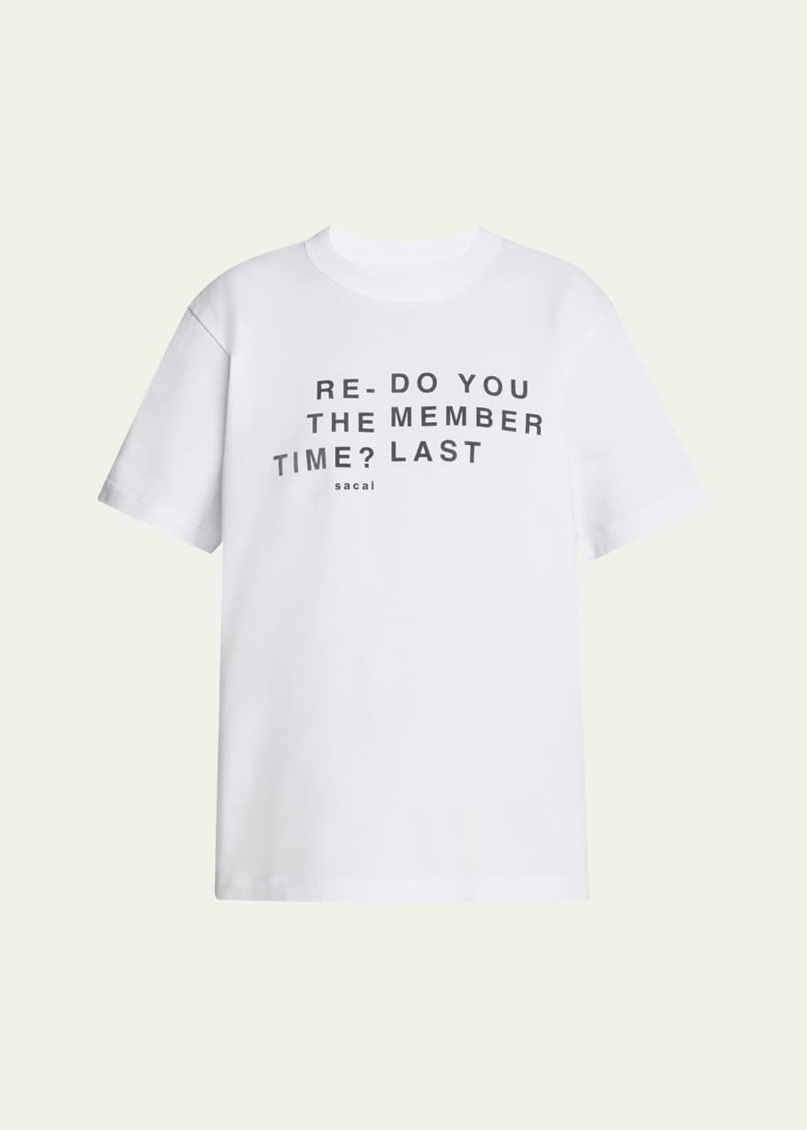 Image 1 of 1: Typographic Cotton T-Shirt