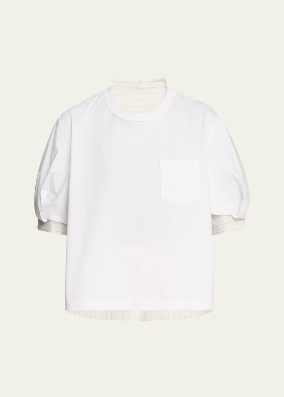 Image 1 of 1: Hybrid Pinstripe Back Jersey Front T-Shirt