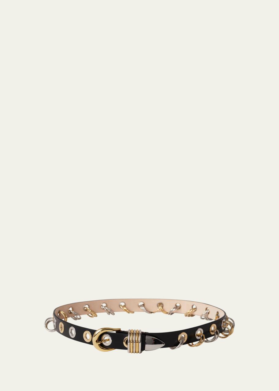 Dehanche Revenge Two Toned Leather Belt - Bergdorf Goodman display picture 1