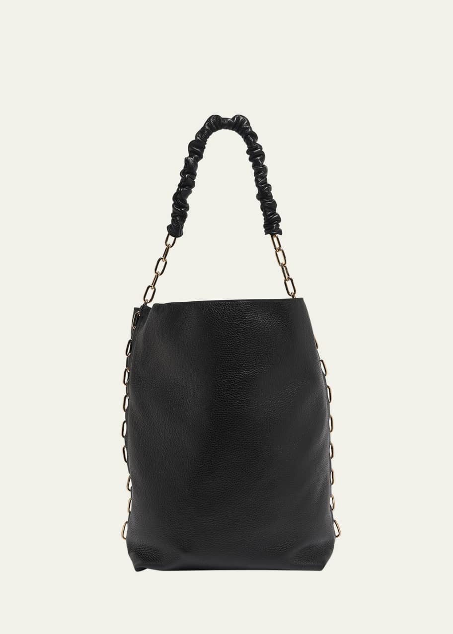 Image 1 of 1: Chain Leather Tote Bag