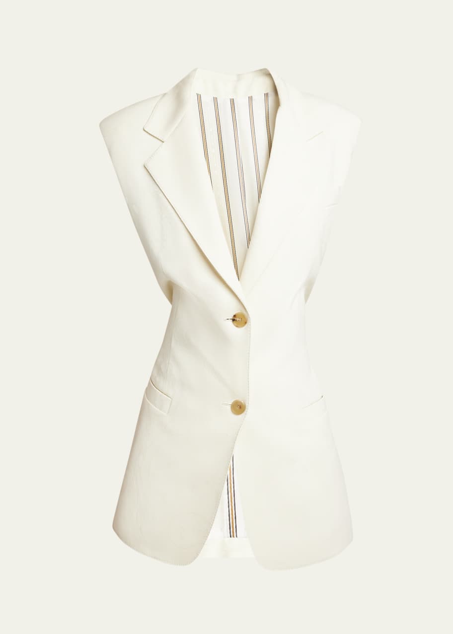 Image 1 of 1: Twisted-Back Silk Vest
