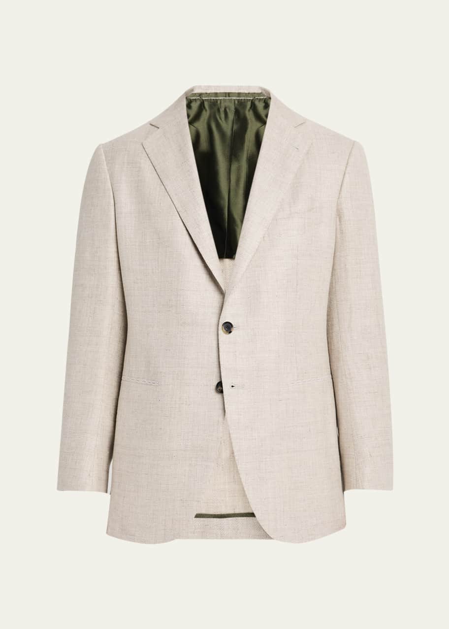 Image 1 of 1: Men's Diagonal Mini-Herringbone Sport Coat