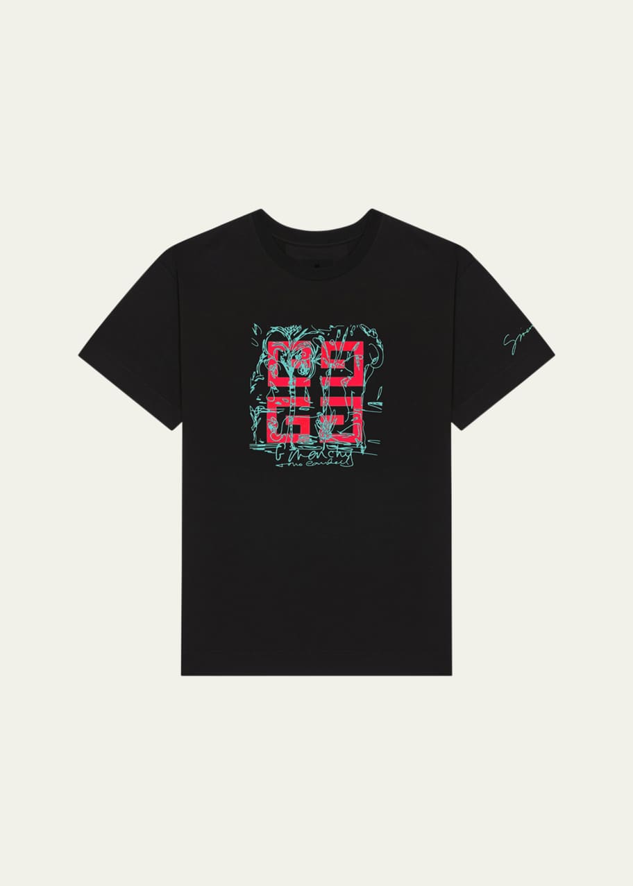 Givenchy Men's 4G Jersey T-Shirt - Bergdorf Goodman