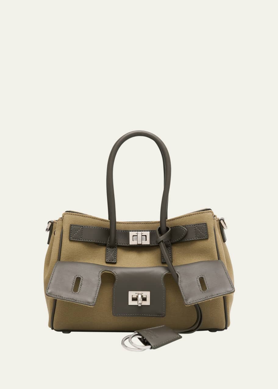 Balenciaga Bel Air Canvas Shoulder Bag - Bergdorf Goodman
