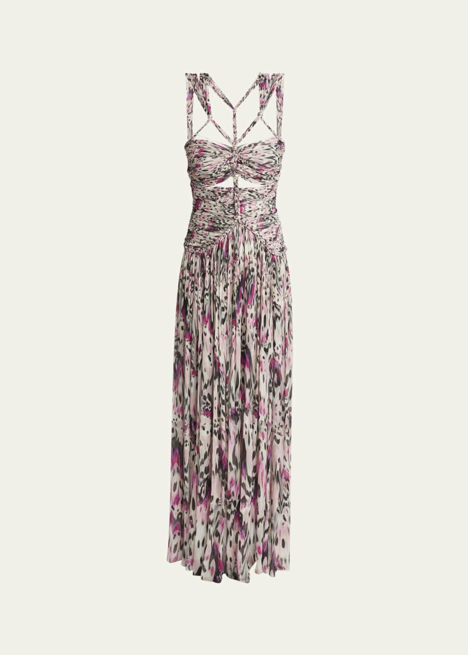 white christmas dresses Butterfly Cut-Out Maxi Slip Dress M / Hot Pink