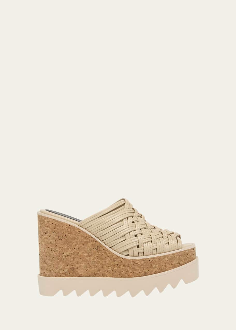 Stella McCartney Sneakelyse Vegan Woven Platform Mule Sandals