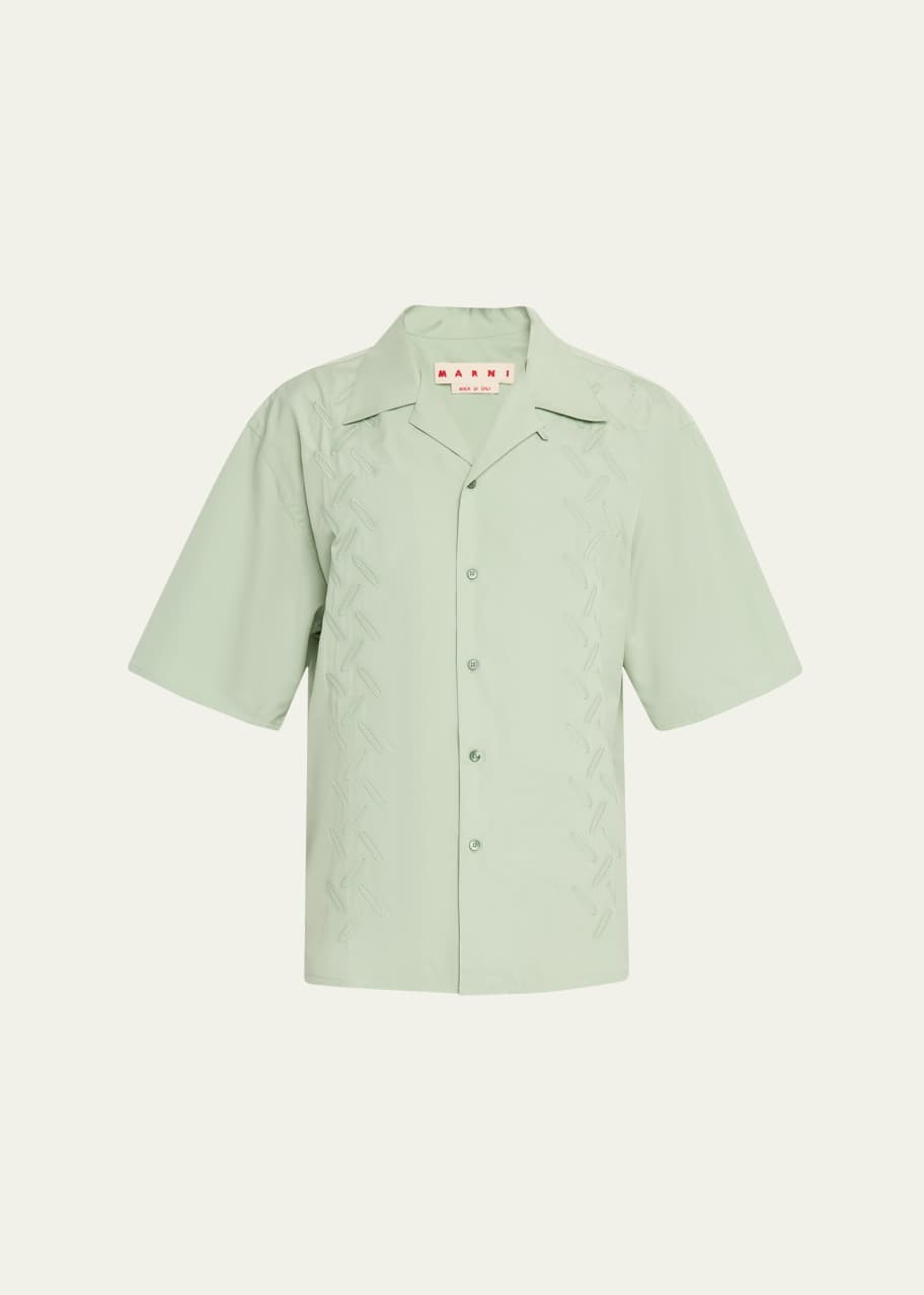 Image 1 of 1: Men's Confetti Poplin Bowling Shirt