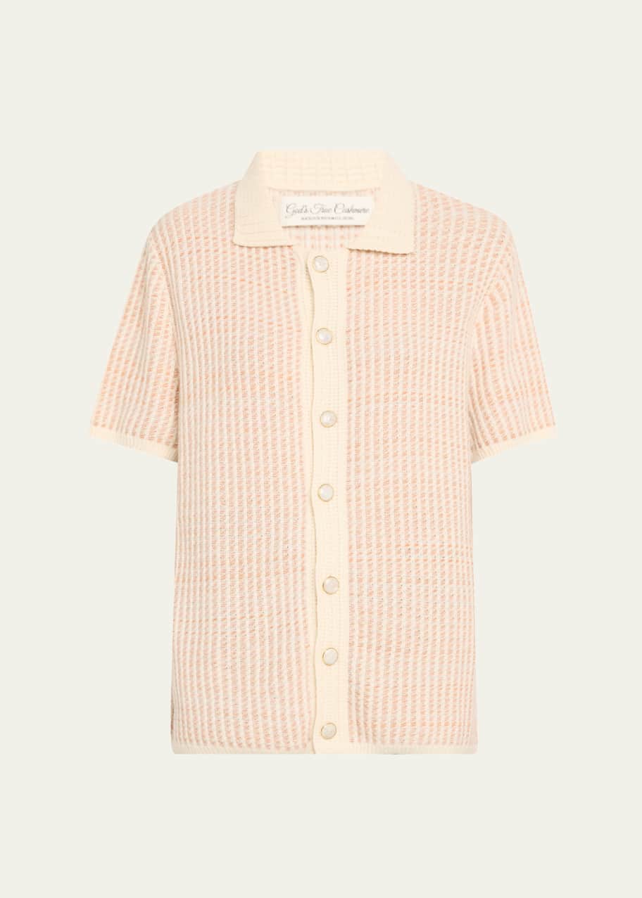 Image 1 of 1: Noble Short-Sleeve Cashmere Shirt