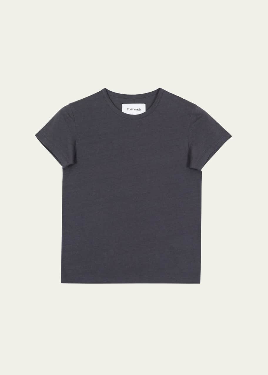 Image 1 of 1: Cotton-Cashmere Crewneck T-Shirt