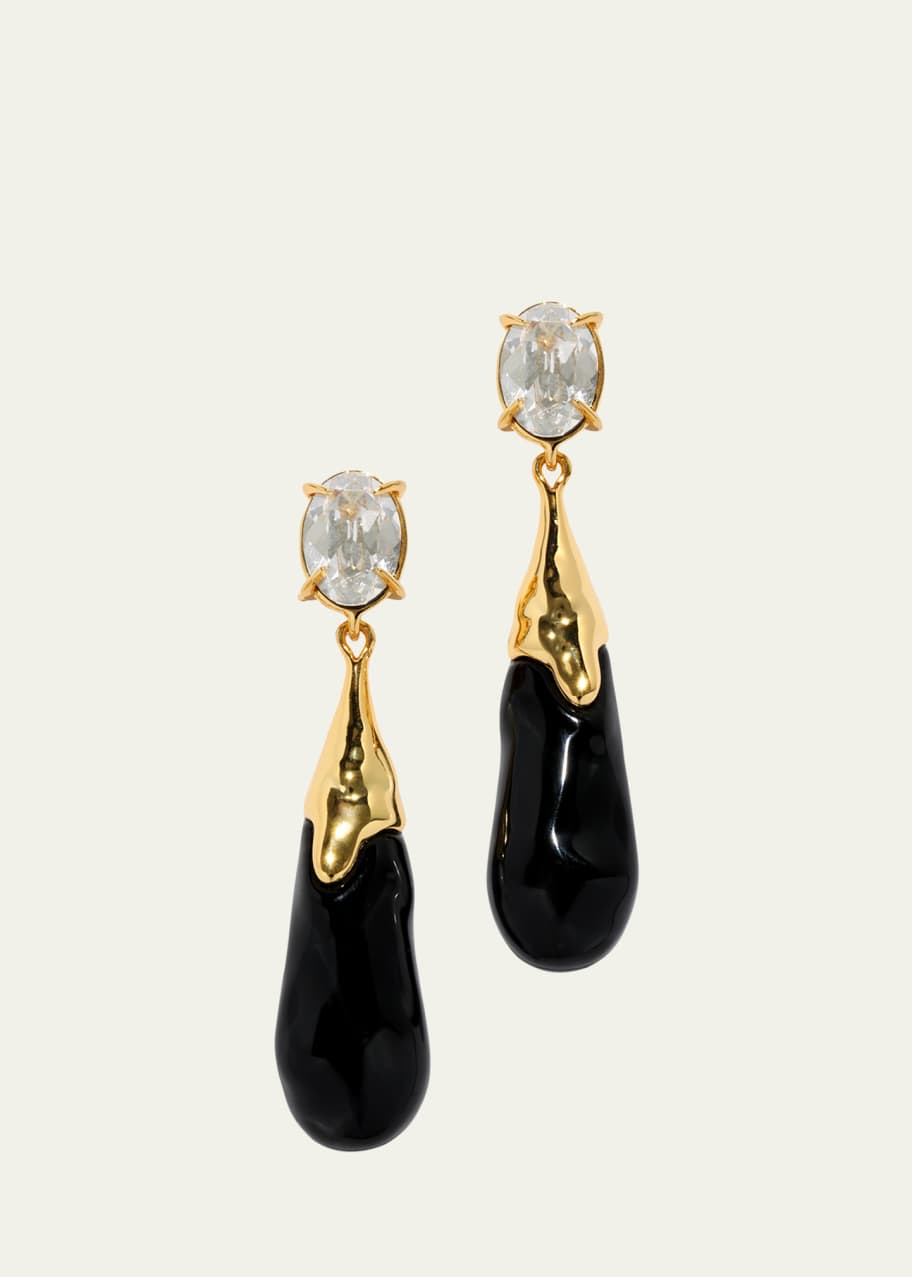 Image 1 of 1: Bonbon Crystal Small Teardrop Earrings