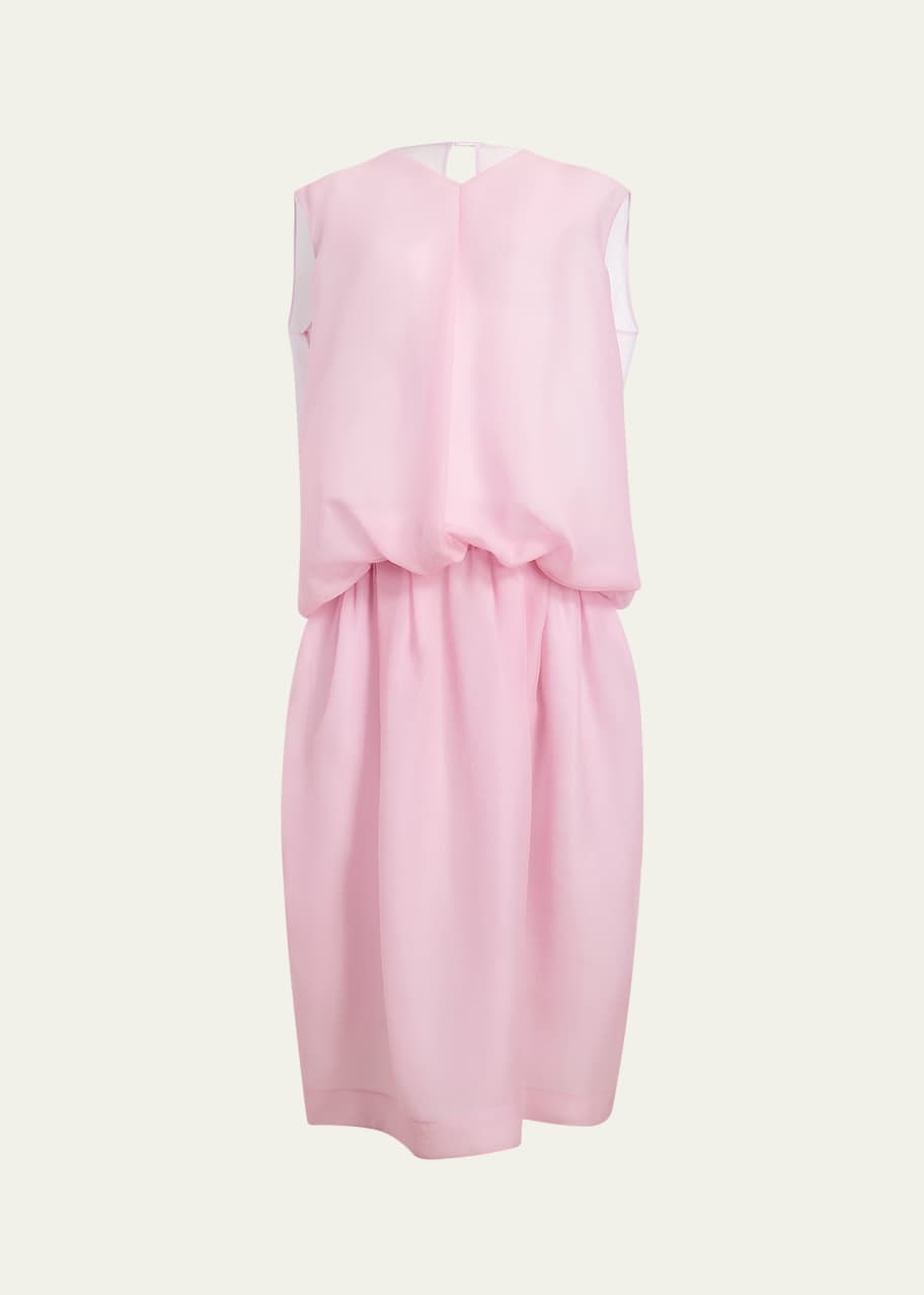 Image 1 of 1: Noah V-Neck Organza Dress